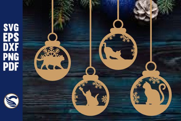 Cat Christmas Ornament Laser Metal Review