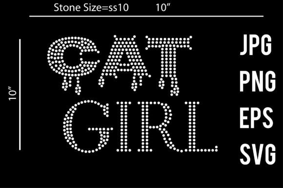 Cat Girl Rhinestone Embroidery Design Review