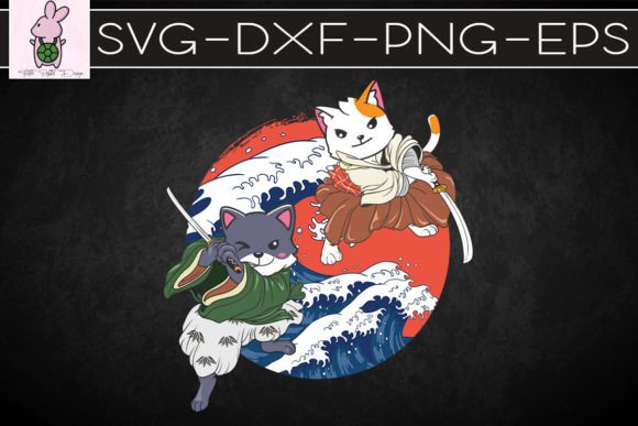 Cat Ninja Sinobi Samurai Swords Katana