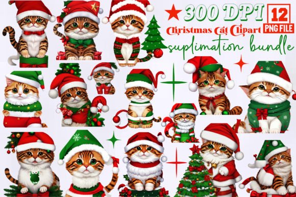 Christmas Cat Clipart Sublimation Bundle Review