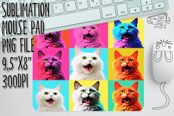 Colorful Funny Cat Mouse Pad Graphic Review