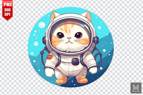 Cute Astronaut Persian Cat Clipart Review