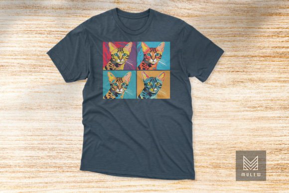Pop Art Bengal Cat T-shirt Design Review