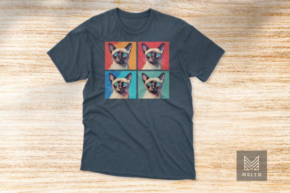 Pop Art Siamese Cat T-shirt Design Review
