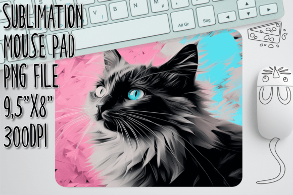 Vibrant Cat Silhouette Mouse Pad Graphic Review
